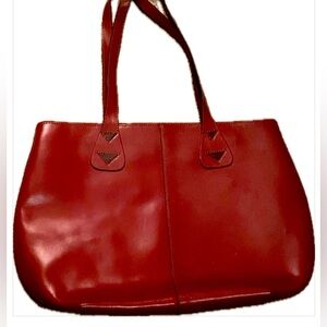 NICOLI Red Leather Purse gently loved *see photos for flaws& measurements